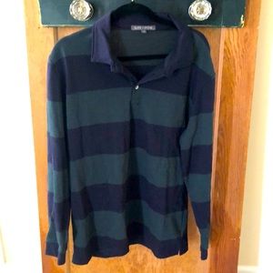 NWT Men’s navy / green striped shirt xxl